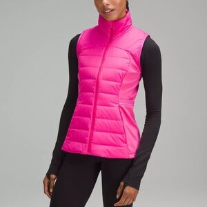 Lululemon Womens Sonic Pink Down For It All Vest Running 700 Fill - size 2